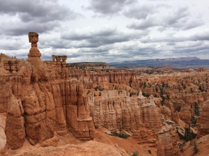 View  of hoodoos from canyon rim